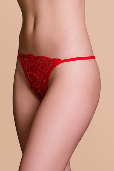 Стринги со стразами Joli Gina, красные, One Size