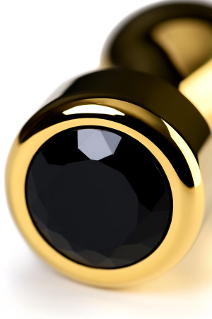 Анальная втулка TOYFA Metal,  с кристаллом цвета  турмалин+алмаз