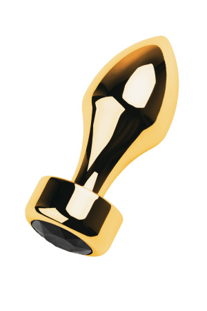 Анальная втулка TOYFA Metal,  с кристаллом цвета  турмалин+алмаз