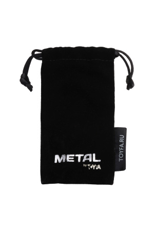 Анальная втулка TOYFA Metal,  с кристаллом цвета рубин+турмалин