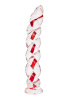 Фаллоимитатор Sexus Glass,стекло, прозрачный, 18 см